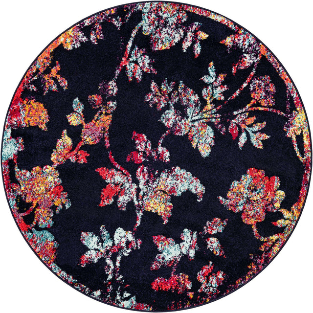 Navy Blue 5' 3 x 5' 3 Penrose Round Area Rug