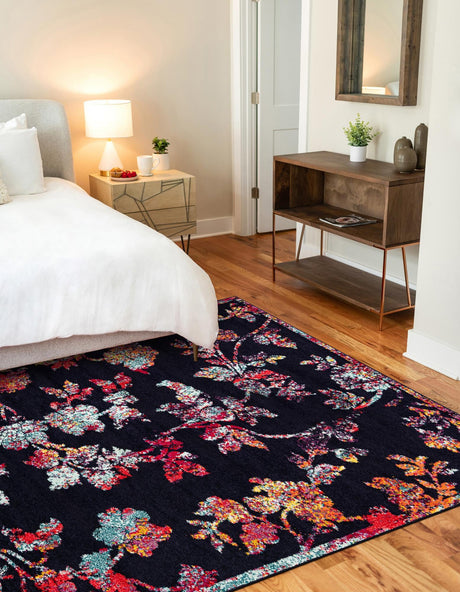 Navy Blue 6' 1 x 9' Penrose Rectangle Area Rug Classic Durable Stain Resistant Easy Clean Carpet for Traditional Indoor Home Decor for Sale at Rug Engine