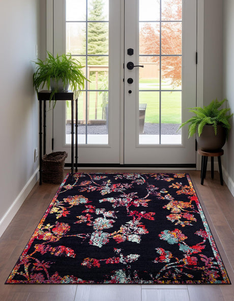 Navy Blue 6' 1 x 9' Penrose Rectangle Area Rug Classic Durable Stain Resistant Easy Clean Carpet for Traditional Indoor Home Decor for Sale at Rug Engine