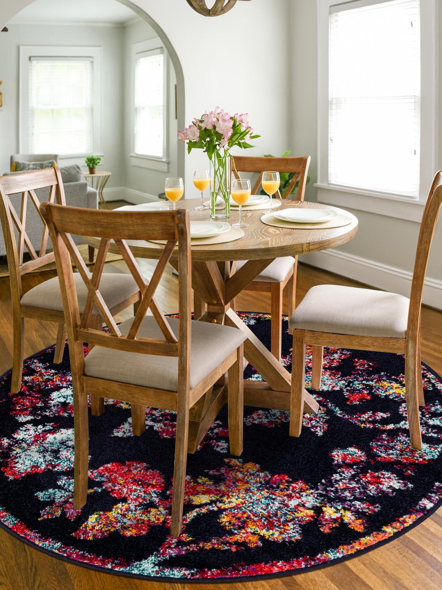 Navy Blue 5' 3 x 5' 3 Penrose Round Area Rug