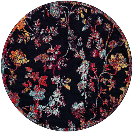 Navy Blue 7' 10 x 7' 10 Penrose Round Area Rug