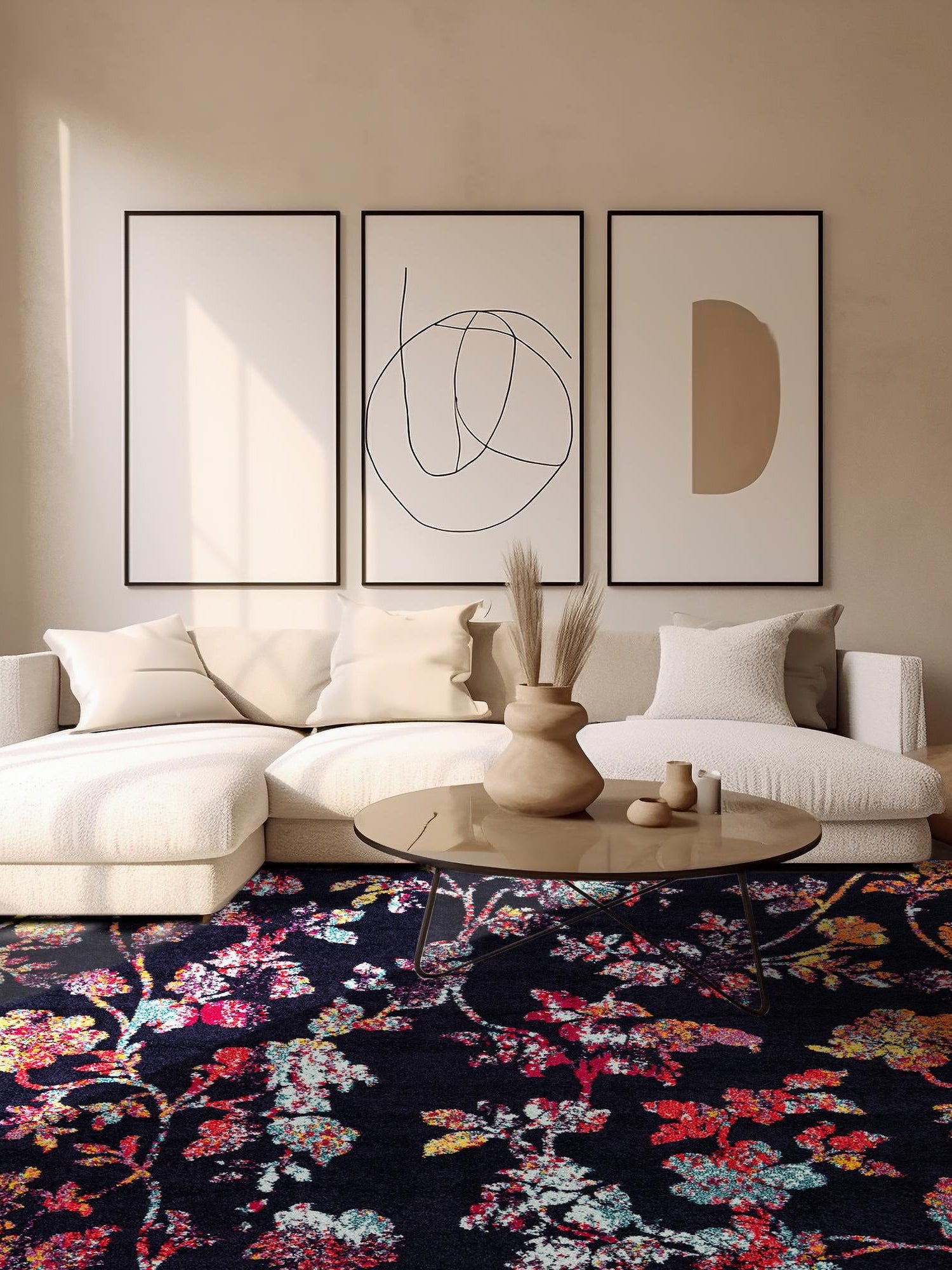 Navy Blue 7' 10 x 7' 10 Penrose Square Area Rug