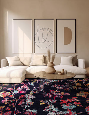 Navy Blue 7' 10 x 7' 10 Penrose Square Area Rug