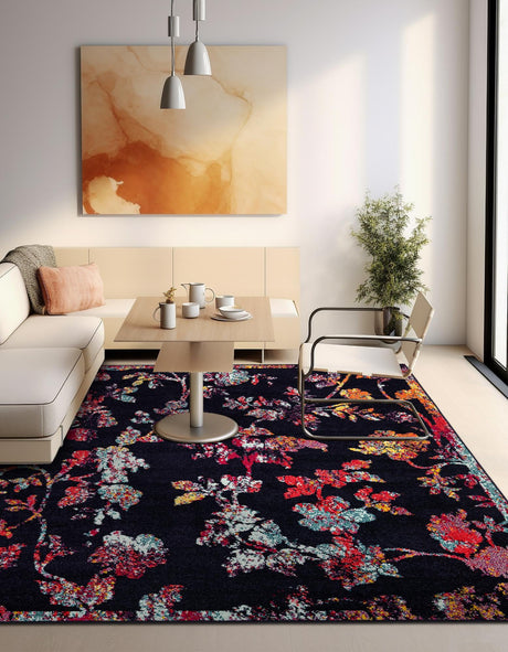 Navy Blue 7' 10 x 7' 10 Penrose Square Area Rug Classic Durable Stain Resistant Easy Clean Carpet for Traditional Indoor Home Decor for Sale at Rug Engine