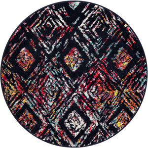 Multicolor 3' 1 x 3' 1 Penrose Round Area Rug