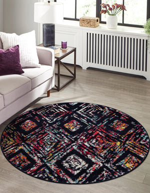 Multicolor 7' 10 x 7' 10 Penrose Round Area Rug