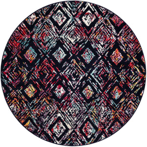 Multicolor 5' 3 x 5' 3 Penrose Round Area Rug