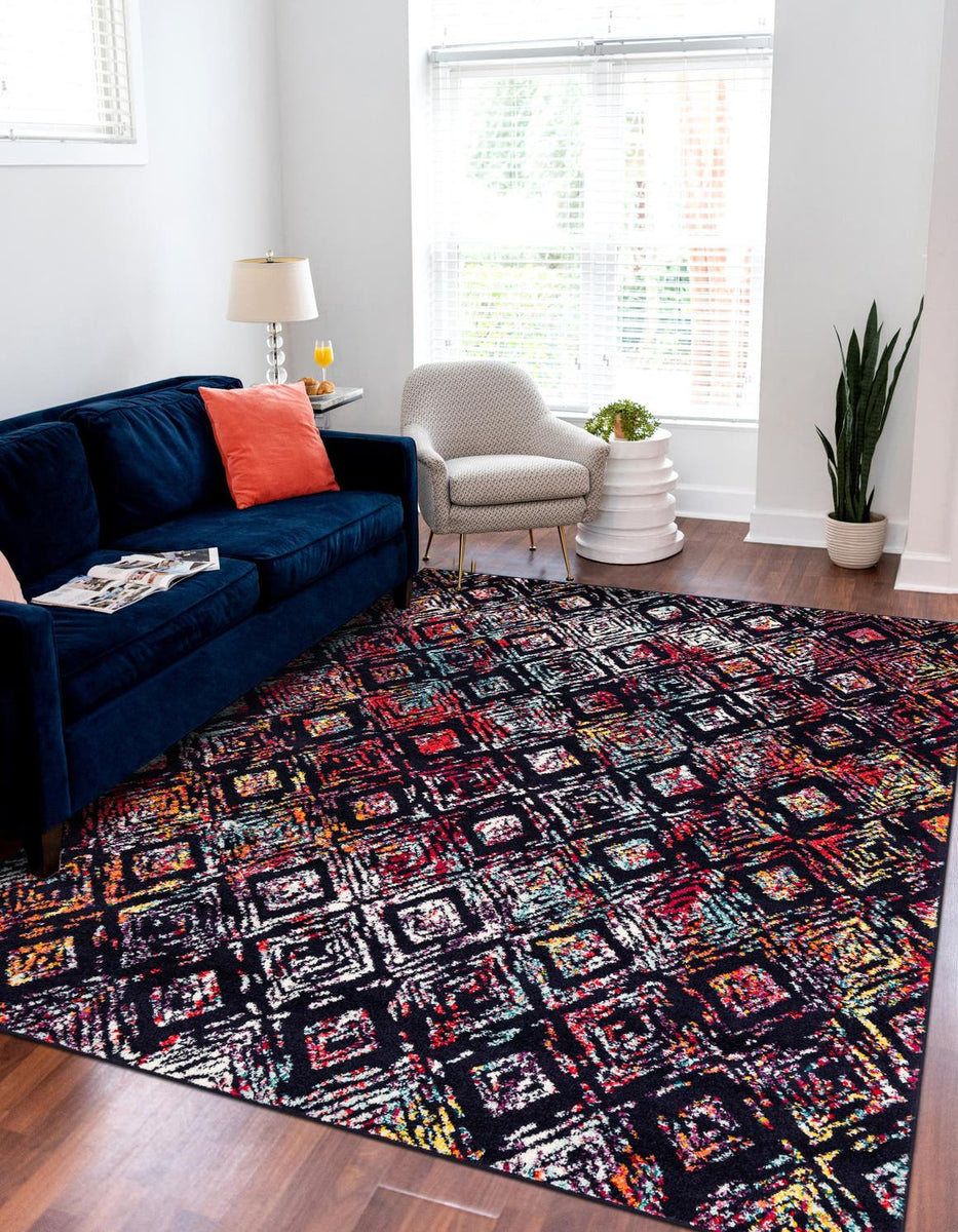 Multicolor 10' x 14' 1 Penrose Rectangle Area Rug Classic Durable Stai ...
