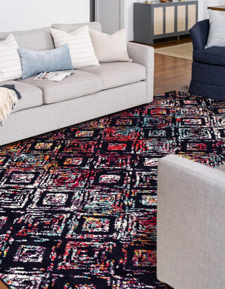 Multicolor 6' 1 x 9' Penrose Rectangle Area Rug Classic Durable Stain Resistant Easy Clean Carpet for Traditional Indoor Home Decor for Sale at Rug Engine