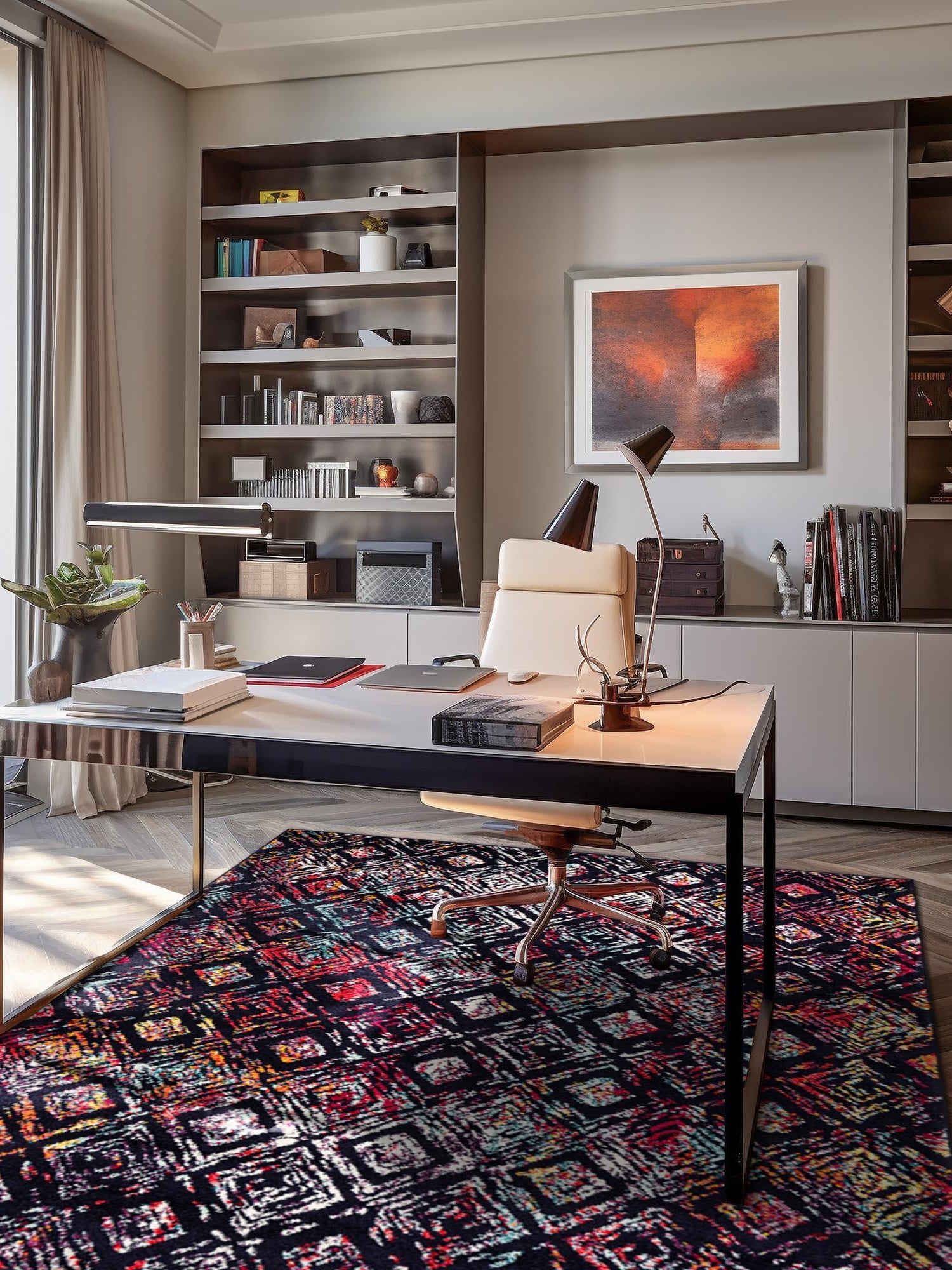 Multicolor 9' x 12' Penrose Rectangle Area Rug