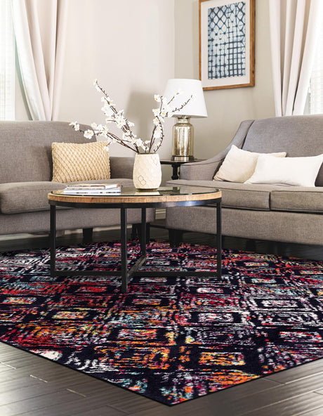 Multicolor 7' 10 x 10' Penrose Rectangle Area Rug Classic Durable Stain Resistant Easy Clean Carpet for Traditional Indoor Home Decor for Sale at Rug Engine