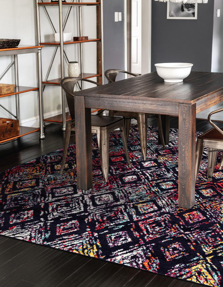 Multicolor 9' x 12' Penrose Rectangle Area Rug Classic Durable Stain Resistant Easy Clean Carpet for Traditional Indoor Home Decor for Sale at Rug Engine