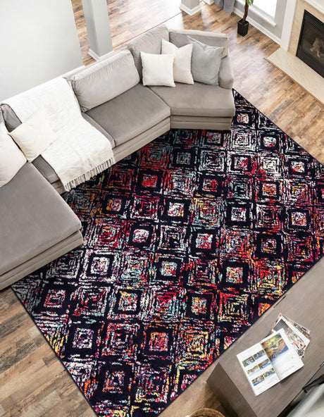 Multicolor 5' 3 x 8' Penrose Rectangle Area Rug Classic Durable Stain Resistant Easy Clean Carpet for Traditional Indoor Home Decor for Sale at Rug Engine