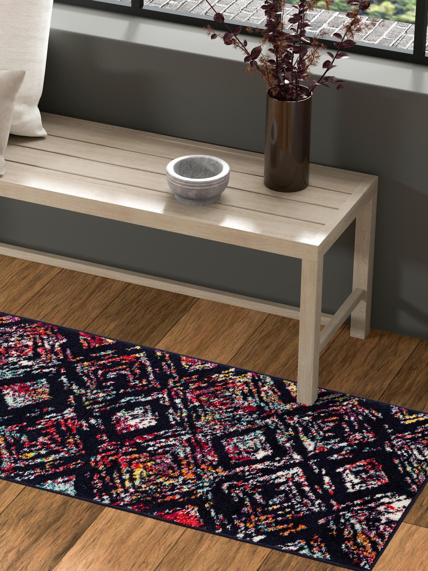 Multicolor 2' x 8' Penrose Runner Area Rug