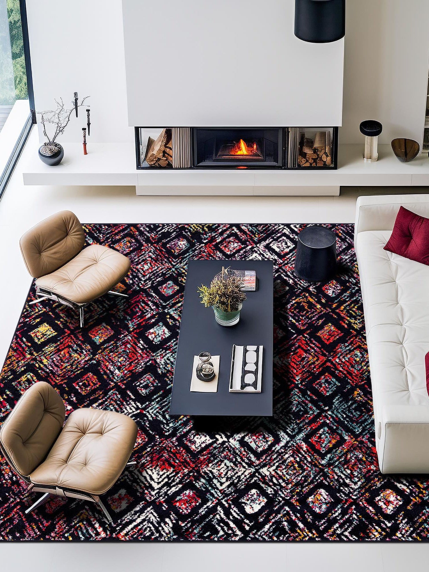 Multicolor 7' 10 x 7' 10 Penrose Square Area Rug