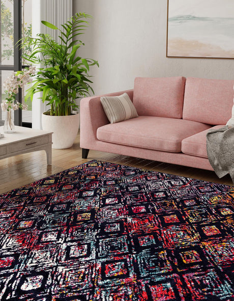 Multicolor 10' x 10' Penrose Square Area Rug Classic Durable Stain Resistant Easy Clean Carpet for Traditional Indoor Home Decor for Sale at Rug Engine