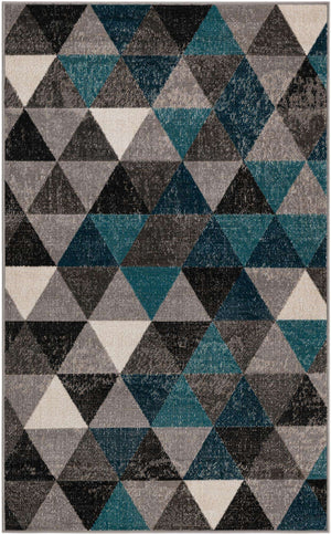 Gray 3' 3 x 5' 3 Valencia Rectangle Area Rug Modern Abstract Durable Carpet for Living Room, Dining, Office, Bedrooms, Dorm Rooms for Sale at Rug Engine