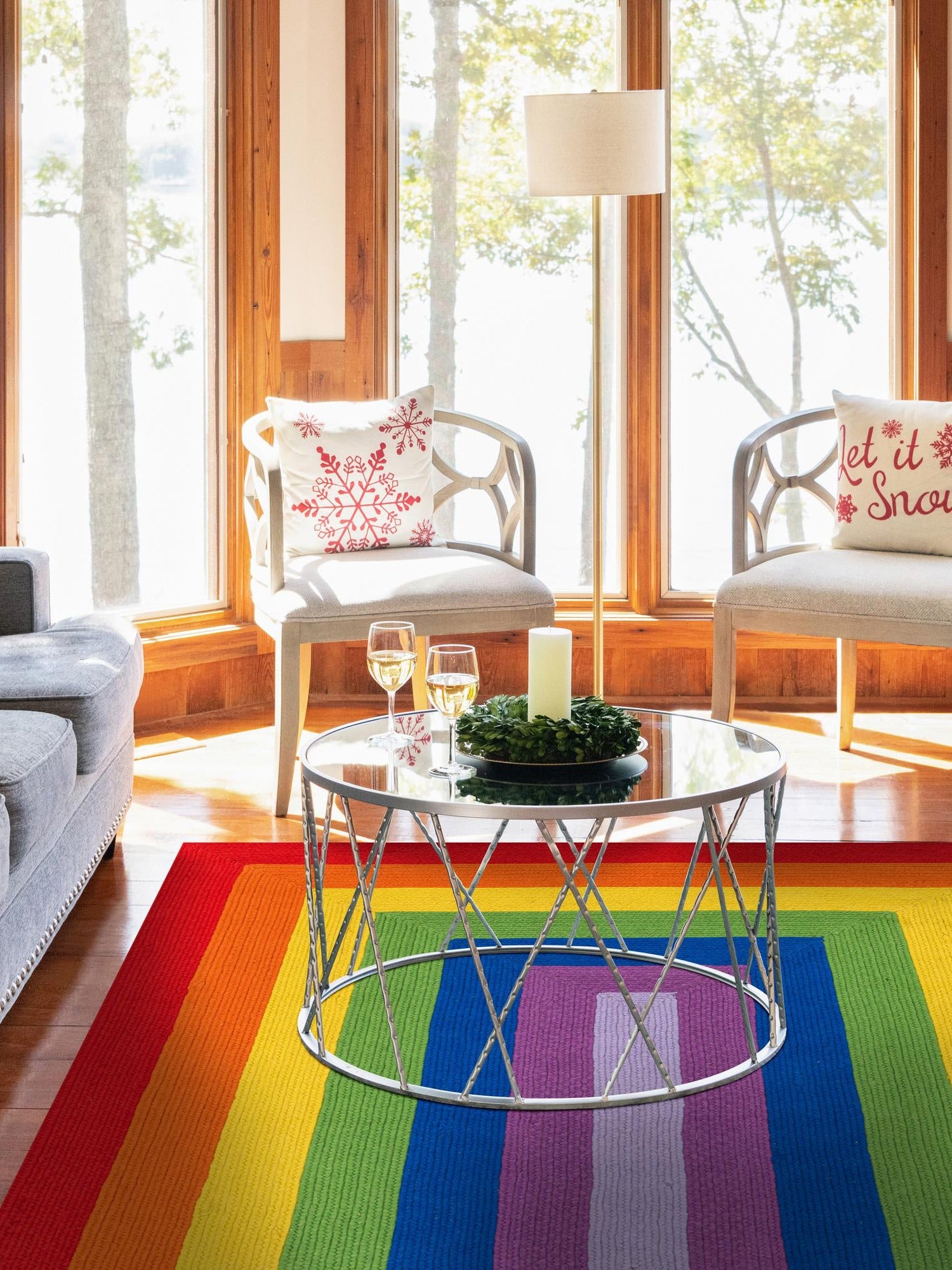 Multicolor 5' 1 x 8' Hand Braided Rainbow Wool Rectangle Area Rug 100% Natural Wool Colorful Vivid Handmade Carpet for Modern Interior Design for Sale at Rug Engine