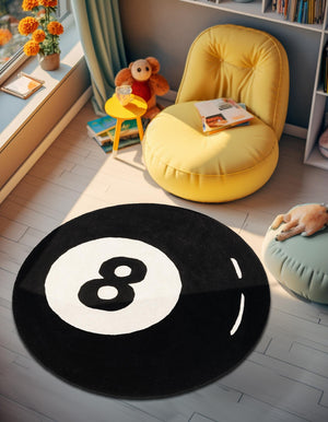 Black and White 3' 1 x 3' 1 Hand Tufted Wool Round Area Rug 100% Natural Wool Unique Modern Handmade Carpet for Living Rooms, Bedrooms for Sale at Rug Engine