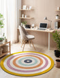 Multicolor 2' x 2' Hand Tufted Wool Round Area Rug 100% Natural Wool Unique Modern Handmade Carpet for Living Rooms, Bedrooms for Sale at Rug Engine