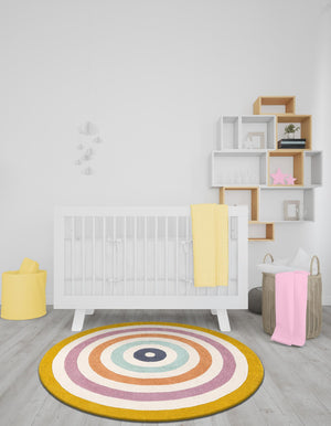 Multicolor 5' 1 x 5' 1 Hand Tufted Wool Round Area Rug 100% Natural Wool Unique Modern Handmade Carpet for Living Rooms, Bedrooms for Sale at Rug Engine