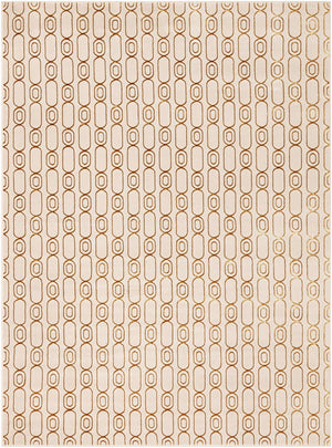 White and Gold 9' x 12' Vogue Geo Rectangle Area Rug Geometric Glam Style Shiny Accents Carpet Mat for Unique Interior Design & Home Decor for Sale at Rug Engine