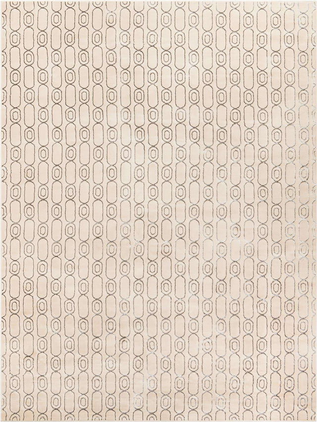 White and Silver 10' x 13' 1 Vogue Geo Rectangle Area Rug Geometric Glam Style Shiny Accents Carpet Mat for Unique Interior Design & Home Decor for Sale at Rug Engine