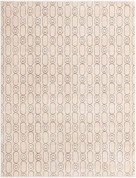 White and Silver 7' 10 x 10' Vogue Geo Rectangle Area Rug Geometric Glam Style Shiny Accents Carpet Mat for Unique Interior Design & Home Decor for Sale at Rug Engine