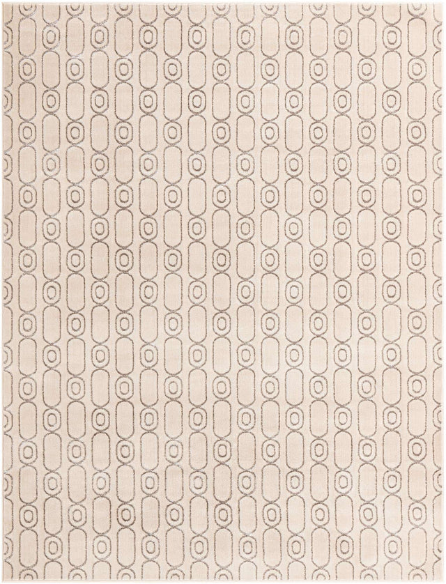 White and Silver 7' 10 x 10' Vogue Geo Rectangle Area Rug Geometric Glam Style Shiny Accents Carpet Mat for Unique Interior Design & Home Decor for Sale at Rug Engine
