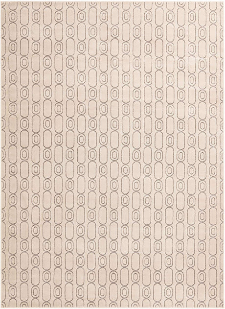 White and Silver 9' x 12' Vogue Geo Rectangle Area Rug Geometric Glam Style Shiny Accents Carpet Mat for Unique Interior Design & Home Decor for Sale at Rug Engine