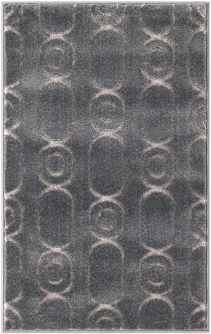 Gray and Silver 2' x 3' 1 Vogue Geo Rectangle Area Rug Geometric Glam Style Shiny Accents Carpet Mat for Unique Interior Design & Home Decor for Sale at Rug Engine