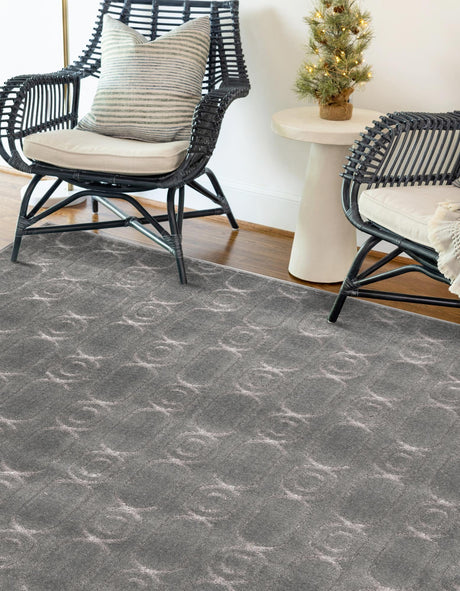 Gray and Silver 10' x 13' 1 Vogue Geo Rectangle Area Rug Geometric Glam Style Shiny Accents Carpet Mat for Unique Interior Design & Home Decor for Sale at Rug Engine