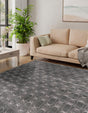 Gray and Silver 7' 10 x 7' 10 Vogue Geo Square Area Rug Geometric Glam Style Shiny Accents Carpet Mat for Unique Interior Design & Home Decor for Sale at Rug Engine