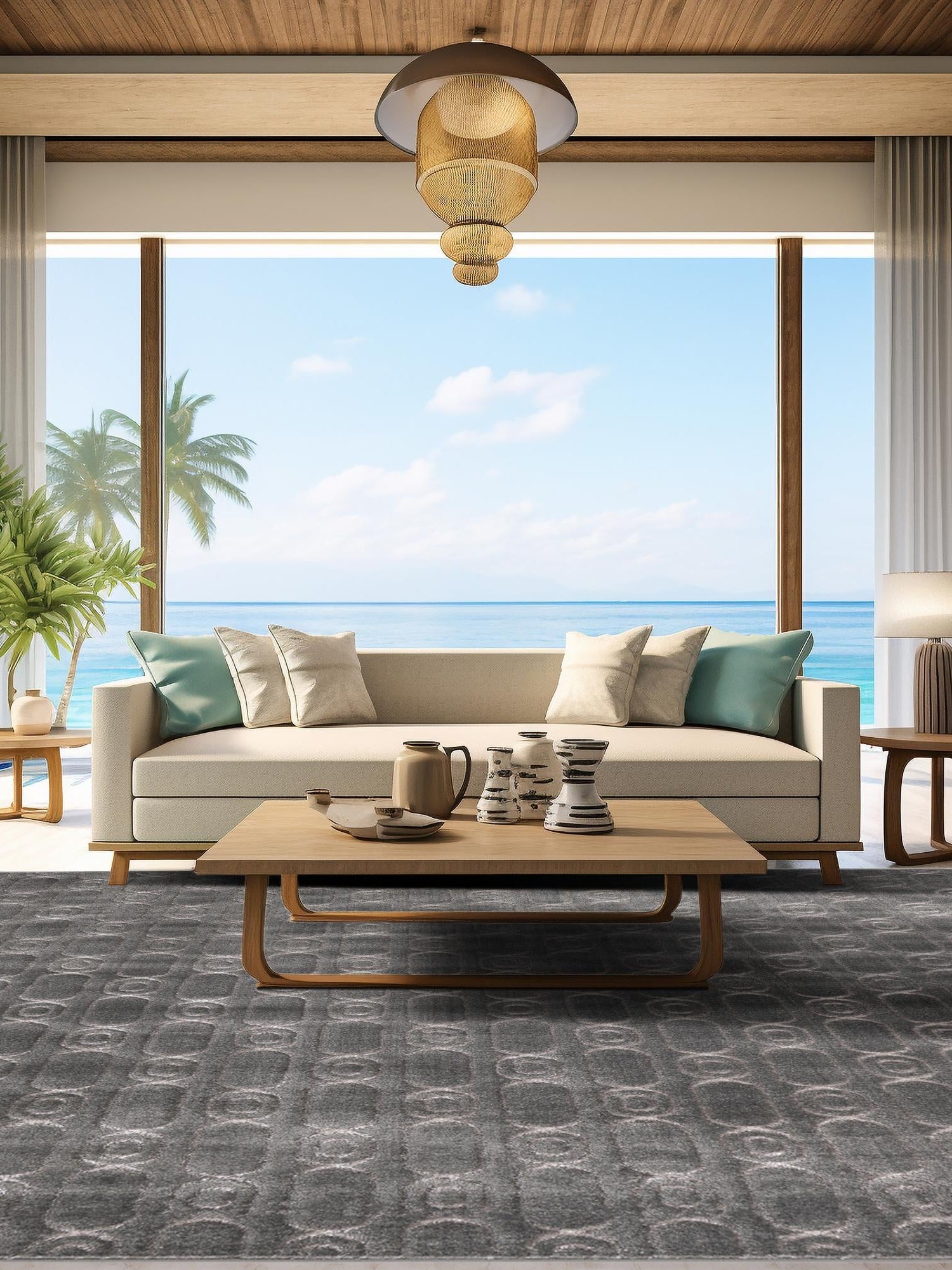 Gray and Silver 10' x 10' Vogue Geo Square Area Rug Geometric Glam Style Shiny Accents Carpet Mat for Unique Interior Design & Home Decor for Sale at Rug Engine