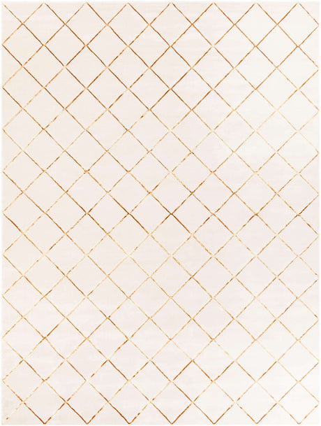 White and Gold 10' x 13' 1 Vogue Geo Rectangle Area Rug Geometric Glam Style Shiny Accents Carpet Mat for Unique Interior Design & Home Decor for Sale at Rug Engine