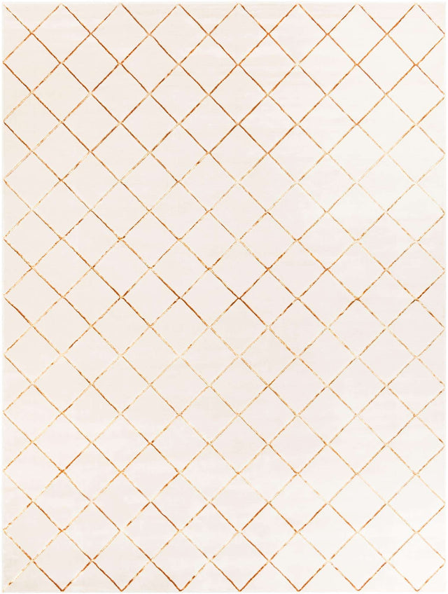White and Gold 10' x 13' 1 Vogue Geo Rectangle Area Rug Geometric Glam Style Shiny Accents Carpet Mat for Unique Interior Design & Home Decor for Sale at Rug Engine