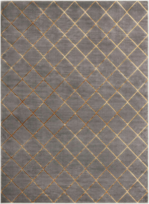 Gray and Gold 9' x 12' Vogue Geo Rectangle Area Rug Geometric Glam Style Shiny Accents Carpet Mat for Unique Interior Design & Home Decor for Sale at Rug Engine