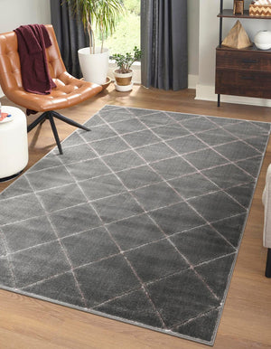 Gray and Silver 10' x 13' 1 Vogue Geo Rectangle Area Rug Geometric Glam Style Shiny Accents Carpet Mat for Unique Interior Design & Home Decor for Sale at Rug Engine