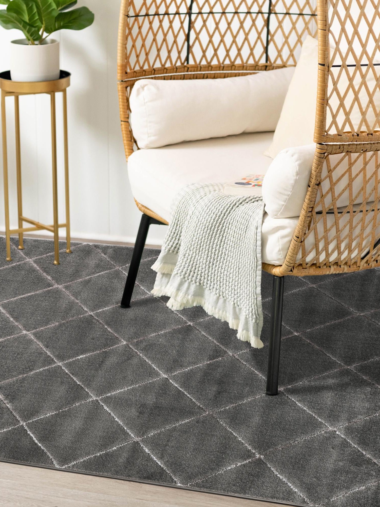 Gray and Silver 10' x 13' 1 Vogue Geo Rectangle Area Rug Geometric Glam Style Shiny Accents Carpet Mat for Unique Interior Design & Home Decor for Sale at Rug Engine