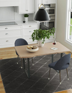 Gray and Silver 7' 10 x 7' 10 Vogue Geo Square Area Rug Geometric Glam Style Shiny Accents Carpet Mat for Unique Interior Design & Home Decor for Sale at Rug Engine