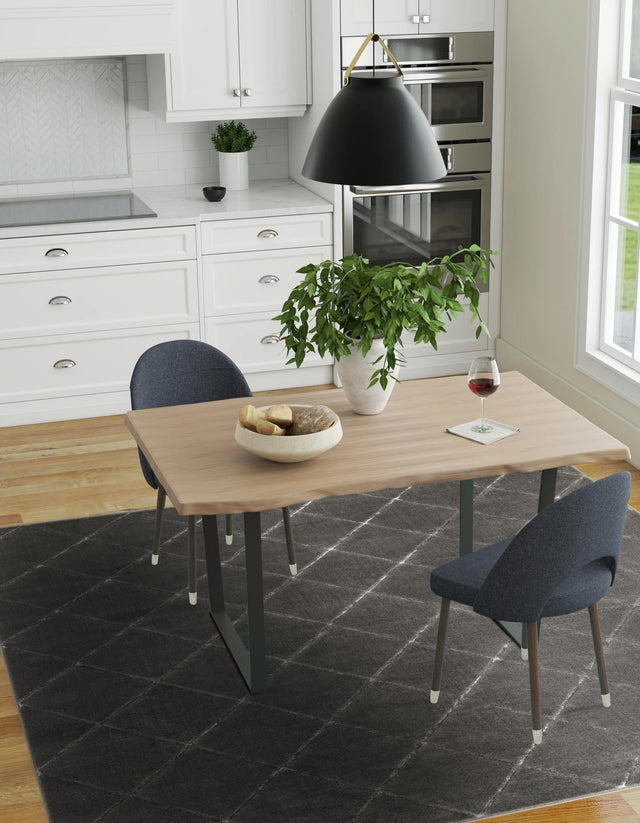 Gray and Silver 7' 10 x 7' 10 Vogue Geo Square Area Rug Geometric Glam Style Shiny Accents Carpet Mat for Unique Interior Design & Home Decor for Sale at Rug Engine