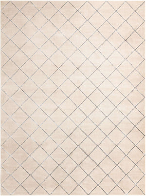 White and Silver 10' x 13' 1 Vogue Geo Rectangle Area Rug Geometric Glam Style Shiny Accents Carpet Mat for Unique Interior Design & Home Decor for Sale at Rug Engine