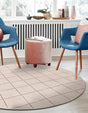 White and Silver 10' x 10' Vogue Geo Round Area Rug Geometric Glam Style Shiny Accents Carpet Mat for Unique Interior Design & Home Decor for Sale at Rug Engine