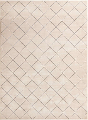 White and Silver 9' x 12' Vogue Geo Rectangle Area Rug Geometric Glam Style Shiny Accents Carpet Mat for Unique Interior Design & Home Decor for Sale at Rug Engine