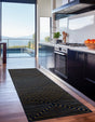 Navy Blue and Gold 2' x 5' 1 Vogue Geo Runner Area Rug Geometric Glam Style Shiny Accents Carpet Mat for Unique Interior Design & Home Decor for Sale at Rug Engine