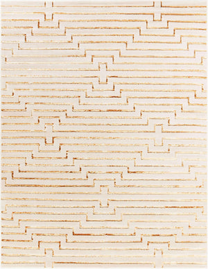 White and Gold 7' 10 x 10' Vogue Geo Rectangle Area Rug Geometric Glam Style Shiny Accents Carpet Mat for Unique Interior Design & Home Decor for Sale at Rug Engine