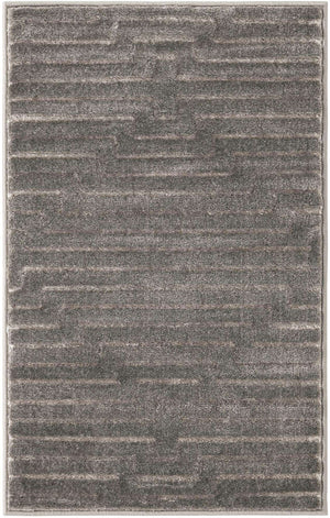 Gray and Silver 2' x 3' 1 Vogue Geo Rectangle Area Rug Geometric Glam Style Shiny Accents Carpet Mat for Unique Interior Design & Home Decor for Sale at Rug Engine
