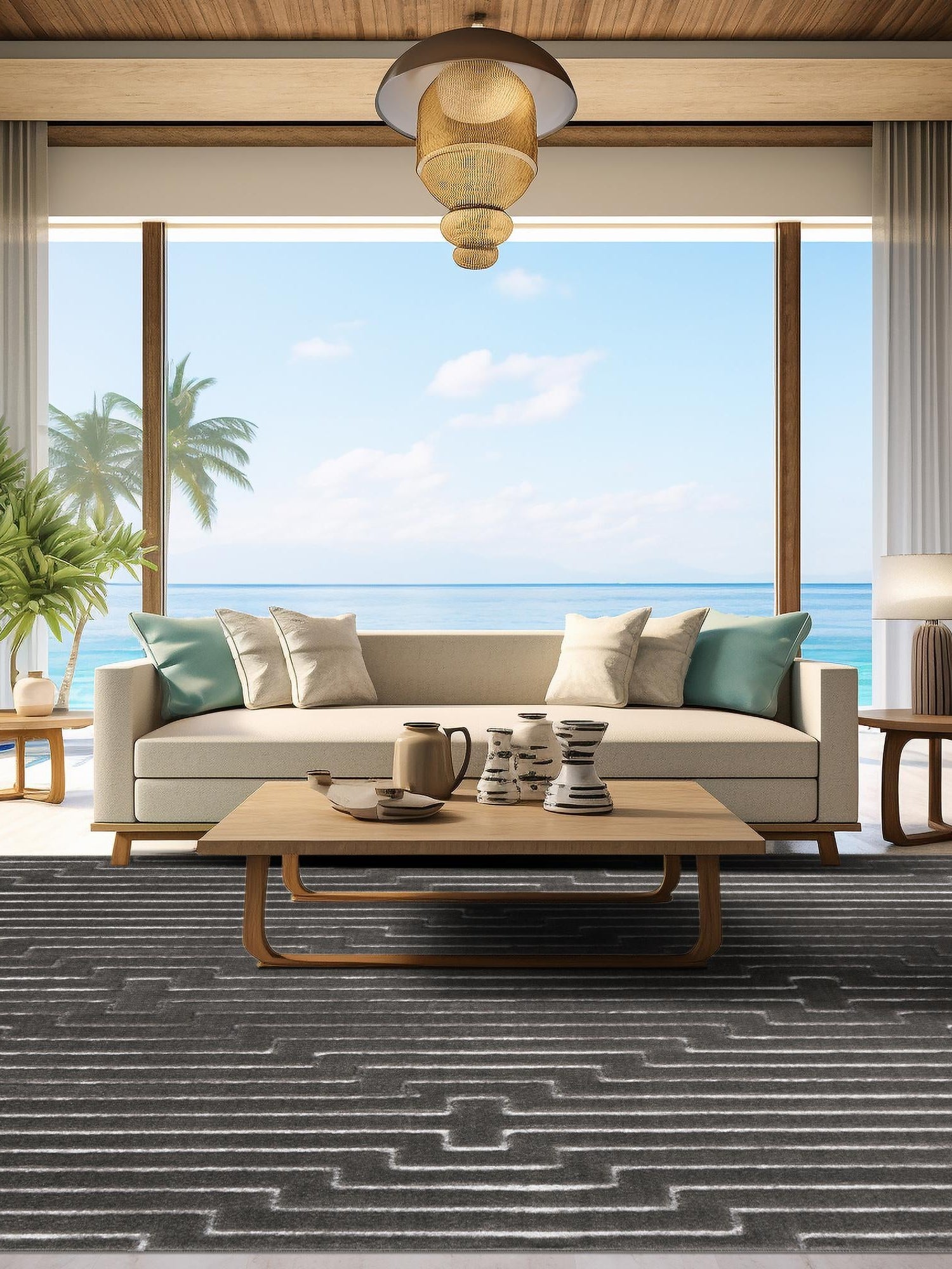 Gray and Silver 10' x 10' Vogue Geo Square Area Rug Geometric Glam Style Shiny Accents Carpet Mat for Unique Interior Design & Home Decor for Sale at Rug Engine