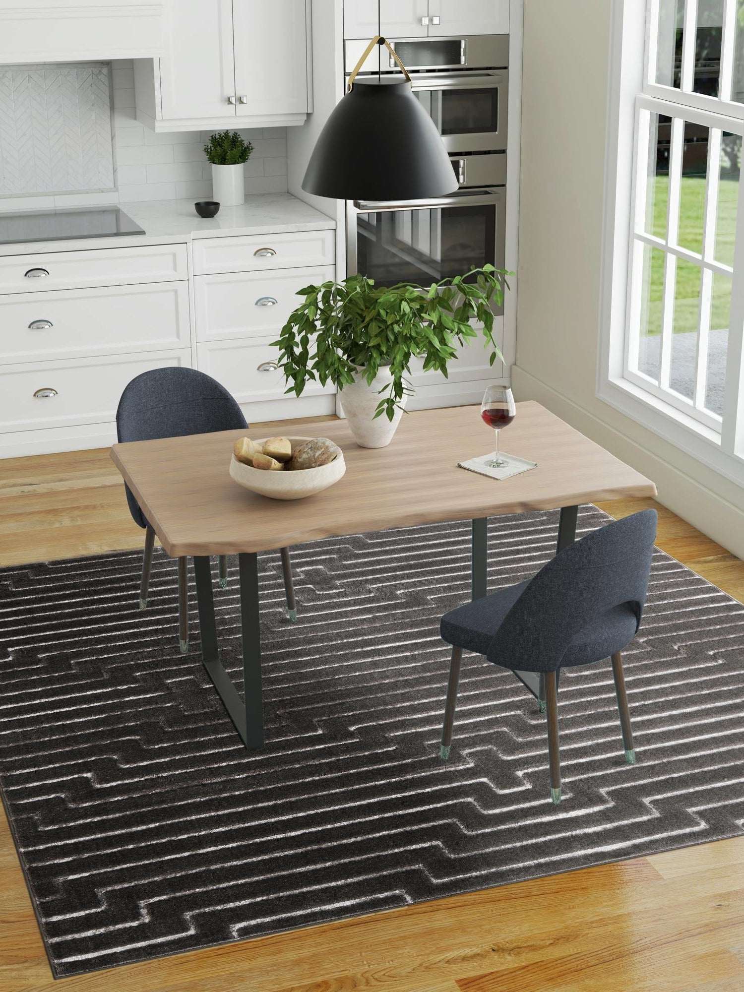Gray and Silver 10' x 10' Vogue Geo Square Area Rug Geometric Glam Style Shiny Accents Carpet Mat for Unique Interior Design & Home Decor for Sale at Rug Engine