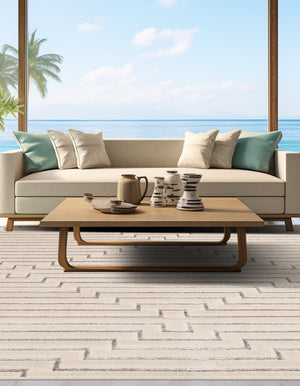 White and Silver 7' 10 x 7' 10 Vogue Geo Square Area Rug Geometric Glam Style Shiny Accents Carpet Mat for Unique Interior Design & Home Decor for Sale at Rug Engine